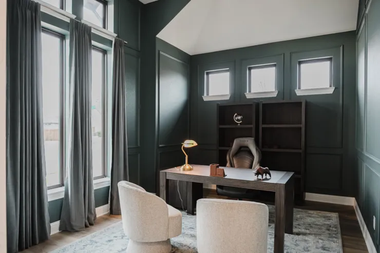 Deep green home office