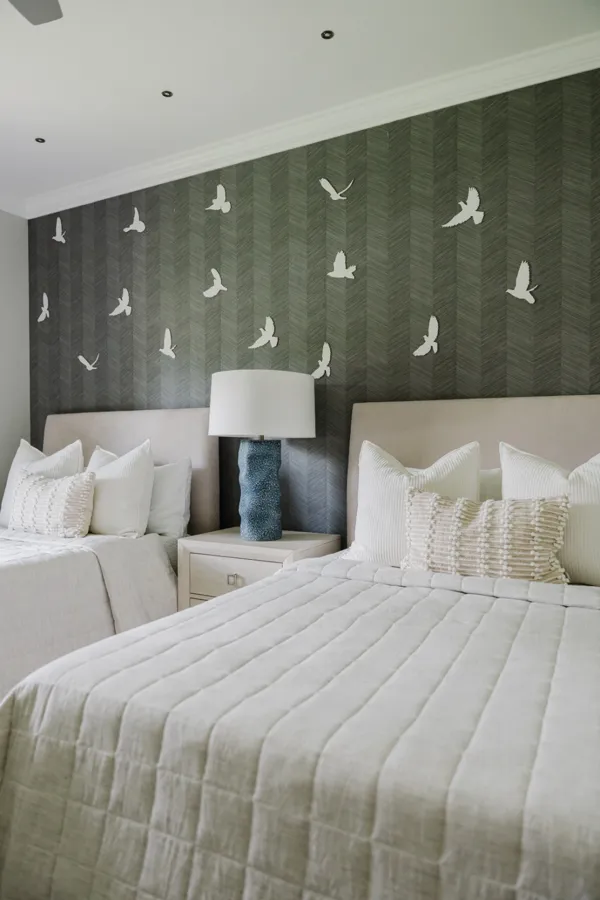 Botanical bedroom wallpaper